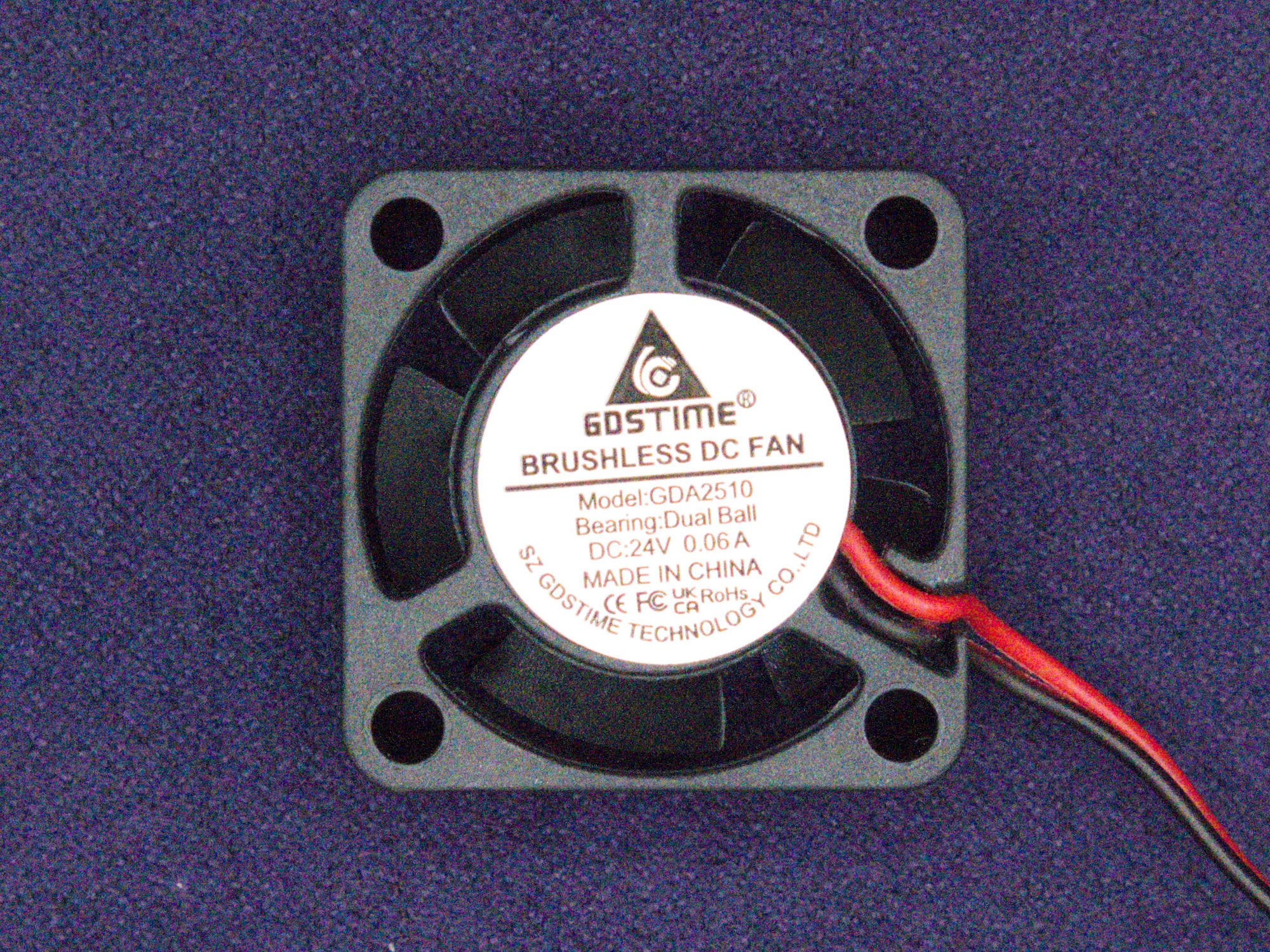 Gdstime GDA2510 / Gdt2510S12B, Dual Ball Bearing, 24V