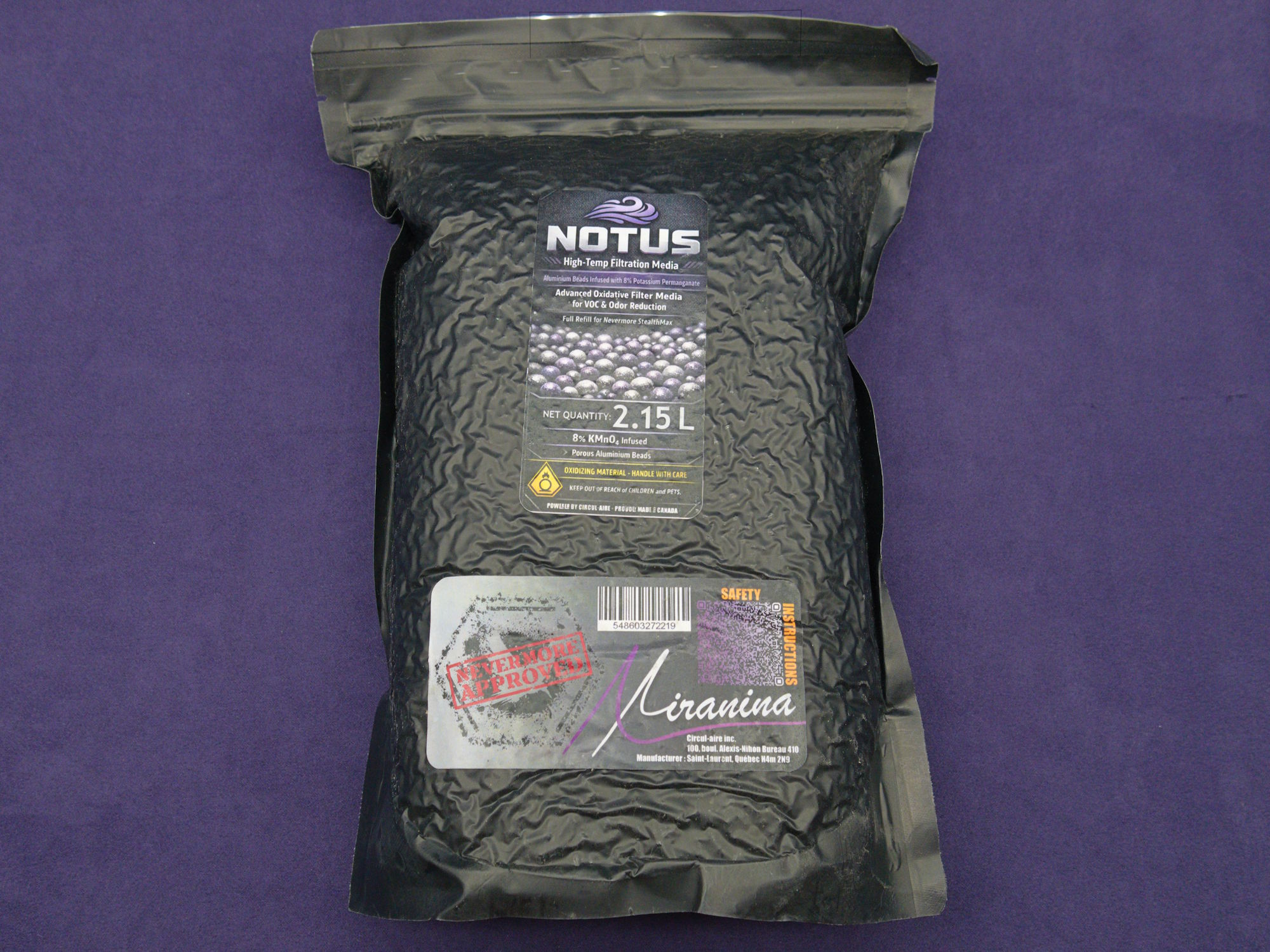 Notus – Alumina Beads with 8% Potassium Permanganate
