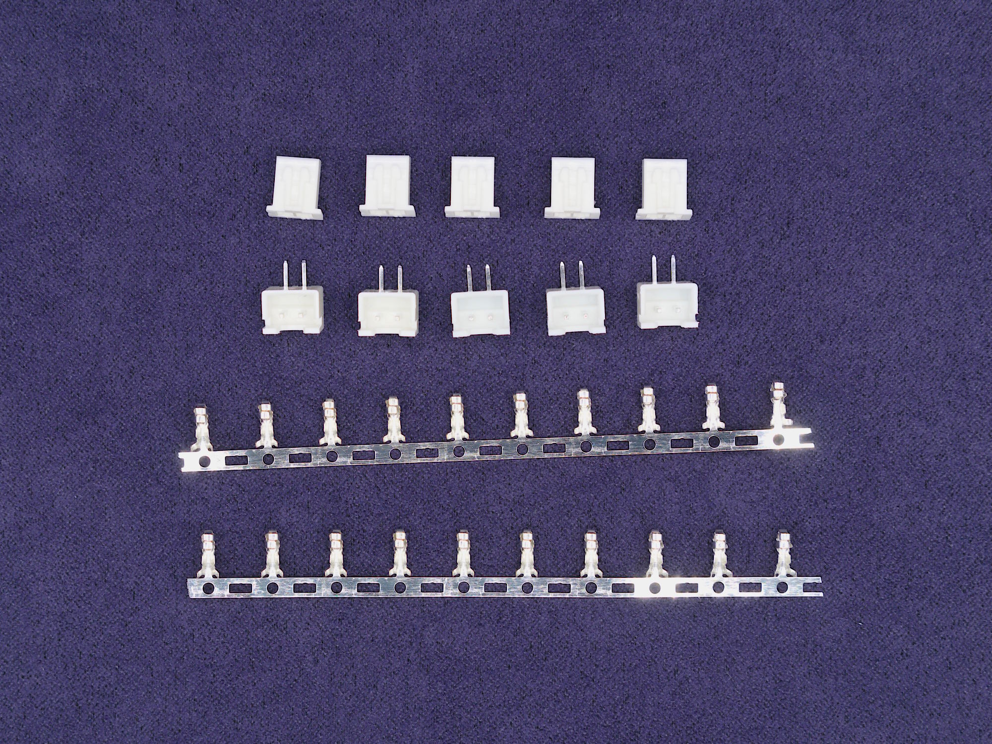 5x XH 2.5mm 90°, White