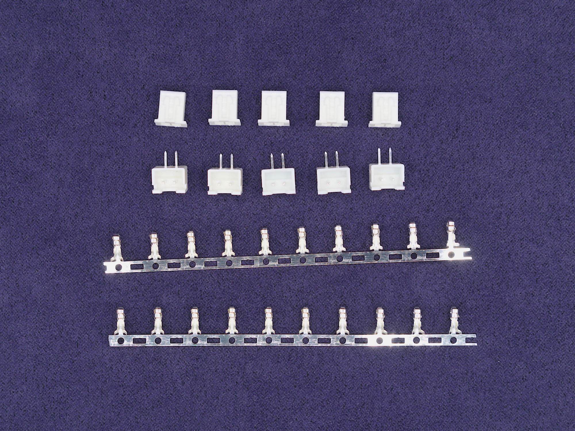 5x XH 2.5mm 90°, White